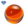 Huagang Gema Cuenta Redonda Zircón Rojo Anaranjado Piedra Desnuda Cuenta de Luz Esférica Rojo Anaranjado Juego de Gema Artificial Joyería Cuentas Dispersas