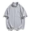 Cardigã Curto de Lapela de Gelo Estilo Japonês de Manga Curta Verão para Meninos Solto Combina com Tudo Camisa Fina Casal Camisa Casual Jaqueta