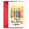 Conjunto de Cartões de Feliz Aniversário Novos Transfronteiriços com Envelope Cartão de Mensagem de Bênção com Redação Criativa Manuscrita Cartão de Cumprimento Dobrado ao Meio