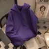 Moletom Versátil Azul Marinho! Moletom com Capuz de Lã Espesso Versátil Oversize Solto Masculino e Feminino para Outono e Inverno