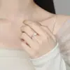 Anillo de Plata 925 con Perla de Agua Dulce en Forma de T para Mujer, Anillo de Moda Europeo y Americano, Joyería de Mano de Gama Alta Nicho, Joyería de Zirconia