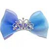 Grampo de cabelo coroa fofo para bebê e crianças, grampo de cabelo laço, nova tiara de malha tridimensional de princesa, acessórios de cabelo para meninas