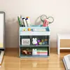 Porta-lápis de desenho de grande capacidade, gaveta transparente, caixa de armazenamento em formato de coelho, adequado para crianças, meninas, estudantes e mesas de escritório