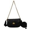 Otoño 2026 Nuevo Moda Callejera de Comercio Exterior Correa Ancha Color Sólido Bolso Cuadrado Pequeño Pu Costurado Bolso Cruzado para Mujer