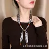 Nuevo Pañuelo de Seda Vintage de Moda con Accesorios de Cinta de Perlas a la Moda, Pulsera de Pañuelo Estilo Old Money