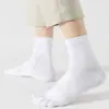 Calcetines de Cinco Dedos para Hombre, Calcetines Finos de Algodón para Verano, Calcetines de Cinco Dedos Antibacterianos, Calcetines de Malla Transpirable hasta la Pantorrilla con Dedos Separados, Calcetines de Dedos Divididos para Hombre al por Mayor