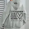 Sudadera Inspiradora Tallas Grandes para Mujer de Aliexpress Transfronterizo - Suéter Otoño/Invierno con Estampado Negro Motivacional