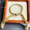 Nuevo Pulsera del Dios de la Riqueza de Cinco Vías Estilo Xizang Pulsera Tejida a Mano de Ocho Hilos Thangka Dios de la Riqueza Tara Verde Zhaliram