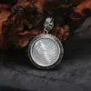 Plata de Ley S925 Zakilam Luz Colgante Redonda Lujo Vintage Estilo Nacional Nicho Colgante Accesorios de Estilo Étnico Versátiles