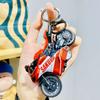 Liga Motocicleta Simulação Patrulha Ferro Equitação Modelo de Motocicleta Brinquedo Corrida Street Car Chaveiro Pingente