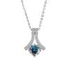 Cadena de Clavícula para Mujer S925 Plata de Ley Chapada en Platino Espiga Cadena de un Quilate Moissanita Collar Venta al por Mayor Estilo de Lujo