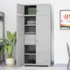 Litera de Dos Pisos de 14 Unidades con Estructura de Hierro para Dormitorio de Personal, Cama Superior y Mesa Inferior, Armario de Almacenamiento, Escritorio