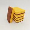 Esponja de limpeza para louça em formato de cintura, feita de polpa de madeira e algodão, absorvente, pano mágico, limpeza de cozinha, escova de lavar louça, panela antiaderente, óleo
