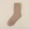 Calcetines de lana para mujer para otoño e invierno, forrados de felpa, engrosados para abrigar y resistir el frío, calcetines de tubo largo, ligeros y cálidos para dormir en invierno, calcetines posparto