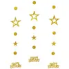 Guirlanda de Número Estrela Dourada Brilhante Rose Gold Multicolor 13 16 18 25 30 40 50 60