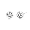 Pendientes de Hielo Trenzado de Flor de Hielo Estilo Ins Nicho Plata Rota Bola Pequeña para Mujer con Diseño Simple y Joyería para Ropa de Trabajo al por Mayor
