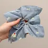 Pañuelo cuadrado estilo casual, scrunchie, lazo de encaje para el pelo, diadema dulce, accesorio para el cabello de alta gama a la moda para mujeres