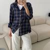 Camisa de Cuadros Holgada Versátil Chic Estilo Coreano 2026 Otoño Nuevo Retro Oversize Manga Larga