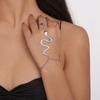 Venta caliente transfronteriza europea y americana cadena de espalda exagerada con forma de serpiente estilo gótico moda femenina personalidad estilo punk anillo cadena de una pieza femenina