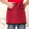 Nuevo Delantal de Chef Camarero para Mujer de Media Longitud Corto Restaurante Occidental Hotel Cafetería Casa de Té Cantina