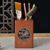 Fábrica de Fujian atacado cerimônia do chá de madeira seis cavalheiros jacarandá ébano clipe de chá colher de chá faca de chá conjunto de chá kung fu