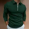 Camisa Polo Masculina Impressão Digital 3D Em Estoque Transfronteiriço 2026 Primavera e Outono Europeu e Americano Aliexpress Amazon Zíper