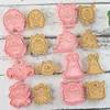 Molde para galletas de monstruo de dibujos animados de Halloween, herramienta de corte de galletas de prensado tridimensional 3D, molde para hornear azúcar