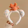 Pinza para el pelo linda y sofisticada para lavarse la cara, estilo nuevo de moda 2026, diadema de maquillaje, diadema de felpa de dibujos animados para otoño/invierno para un look de corona alta