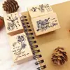 Sello de Tiempo Floral de Madera Retro Diario de Mano Álbum Sello de Goma Hecho a Mano DIY Papelería Creativa Linda