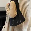 Bolso Tote Simple Estilo Coreano para Viajes Cotidianos Bolso Dumpling para Mujer Nueva Moda Otoño e Invierno 2025 Bolso de Hombro o Axila Casual de Moda