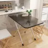 Mesa Dobrável, Mesa Lateral, Mesa de Jantar Doméstica Simples, Mesa Pequena Fácil de Usar para Comer, Adequada para 2-4 Pessoas, Mesa Quadrada Pequena Portátil para Montar Barracas