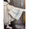 Ropa Nueva de Primavera para Mujer Estilo Japonés Fresco Cintura Elástica Empalme de Encaje Leggings Algodón Lino Color Sólido Pantalones de Pierna Ancha