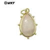WT-P1974 Exquisitos Pendientes Colgantes de Gota de Agua Coloridos Multicolor Opcional Gema Polvo de Lapislázuli Cristal Accesorios