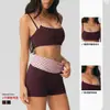 Pantalones de yoga de lunares transfronterizos de cintura alta, conjunto de dos piezas con sujetador sexy de cuello halter, atuendo para correr y fitness, conjunto de pantalones atléticos ajustados