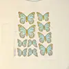 Decoración de Pastel de Cumpleaños de Papel Estilo Ins Transfronterizo Estampado Mariposa Dorada Topper para Pastel Inserto Decorativo para Pastel