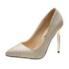 Zapatos de tacón alto para mujer de 11 cm, nuevo estilo primavera y otoño, tacones de aguja puntiagudos sexys estilo europeo y americano, talla 44 zapatos grandes para mujer