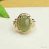 Anillo de Jade Hetian Natural Aiyu Anillo de Dedo de Jadeíta Nuevo Estilo Chino Joyería al por Mayor Dropshipping S4051712L