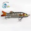 130mm 17g Señuelo Artificial Flexible para Nadar Perro Pez Señuelo Falso Señuelo de Nueve Secciones Pez Plástico Señuelo Duro Señuelo Falso