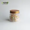 Pote de plástico para embalagem de frutas frias de 220ml pote de embalagem de ameixa seca com casca amarela para frutas secas lanche de kumquat com frutas cristalizadas denso