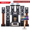 Conjunto de cine en casa Qisheng, amplificador de potencia 5.1 de alta potencia, decodificación dual, DTS Fever Class HIFI, conjunto completo de potencia 7.1