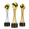 Certificado de Honor IncluidoTrofeo de Cristal de Voleibol Personalizado Recuerdo de Metal para Equipos de Competición de Voleibol Aéreo