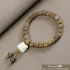 Pulsera de Sándalo Verde Añejo Argentino al por Mayor para Hombres y Mujeres, Joyería de Madera Cultural y Artística, Fábrica de Cuentas de Oración de Mano