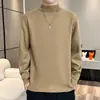 Otoño e invierno 2023 Nueva ropa interior de cuello medio estilo coreano de moda suéter de cuello alto medio suéter suéter camisa básica suéter