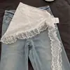 Pañuelo de encaje estilo francés para la cintura, Pañuelo triangular, Accesorio para la cintura, Pañuelo de cintura para combinar con vestido, Cinturón de tela, Pañuelo al por mayor