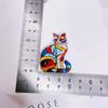 Pendientes de Animales Lindos de Exportación Transfronteriza Europea y Americana Gato Rana Doble Cara en Relieve Accesorios de Llavero de Pendientes Dulces DIY