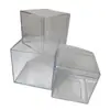 Caixa de armazenamento reta de fábrica para chapinha, caixa de armazenamento quadrada transparente com tampa, organizadores de mesa de acrílico