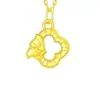 Colar Shuibei Ouro 999 Ouro Puro Fragmento de Gelo, Pingente Atrai-Riqueza, Item de Presente