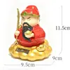 Gato de la Suerte Solar Nuevo Transfronterizo Guan Yu Oscilante Fortuna Auspiciosa Decoración para el Hogar y la Oficina Adornos para el Coche Venta al por Mayor