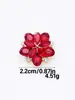 Botones Metálicos de Flor de Cristal de Doble Capa, Vestidos Suéter y Otros Accesorios Decorativos de Ropa de Alta Gama Cosidos a Mano, Botones Metálicos