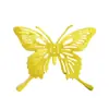 Accesorios para Ramo DIY 45*35mm Filigrana Plana Flor Mariposa de Barba Larga Pieza Bola de Flores Nupciales Decorada con Mariposa Dorada